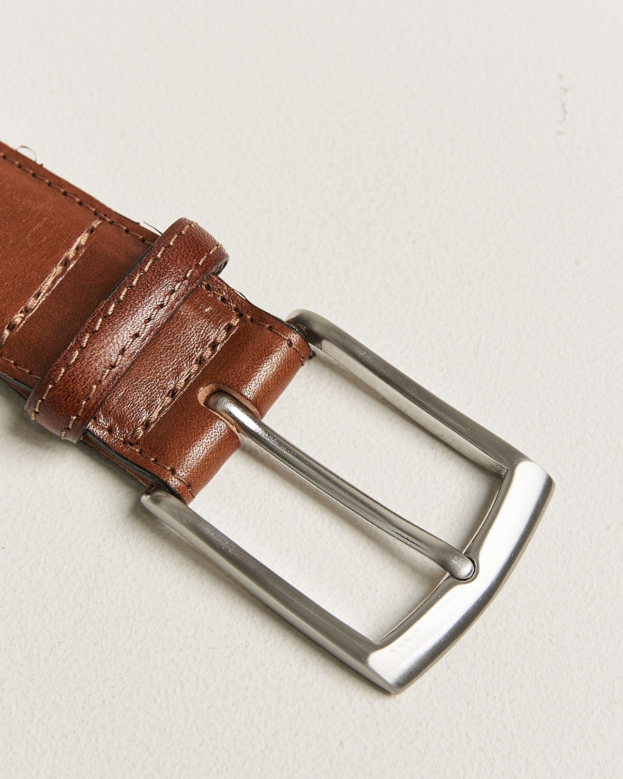 Uomini | Loake 1880 Henry Leather Belt 3,3 cm Mahogany | Pre-owned | Loake 1880 Henry Leather Belt 3,3 cm Mahogany