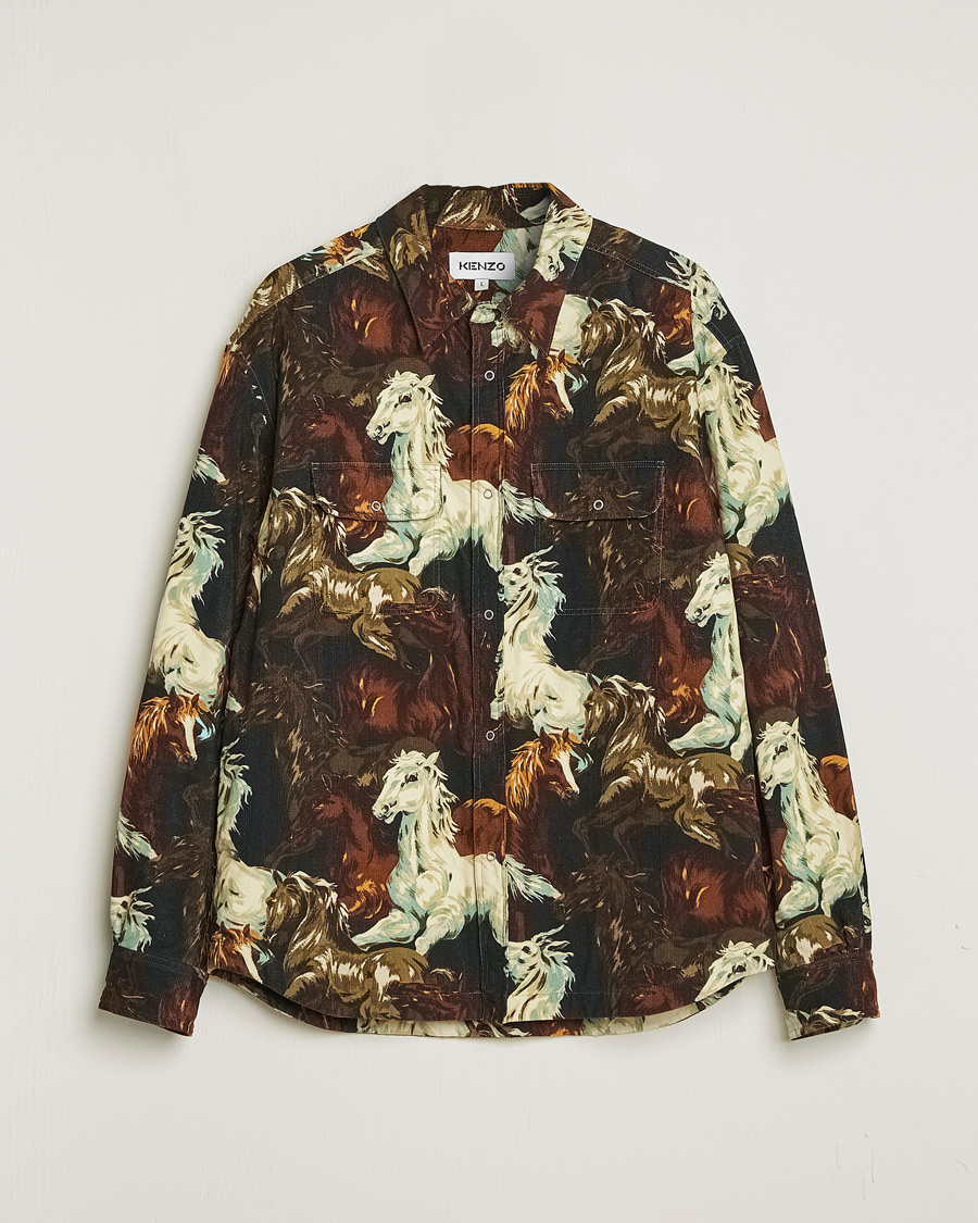 Uomini | Giacche | Pre-owned | KENZO Chevwaux Printed Overshirt Multi