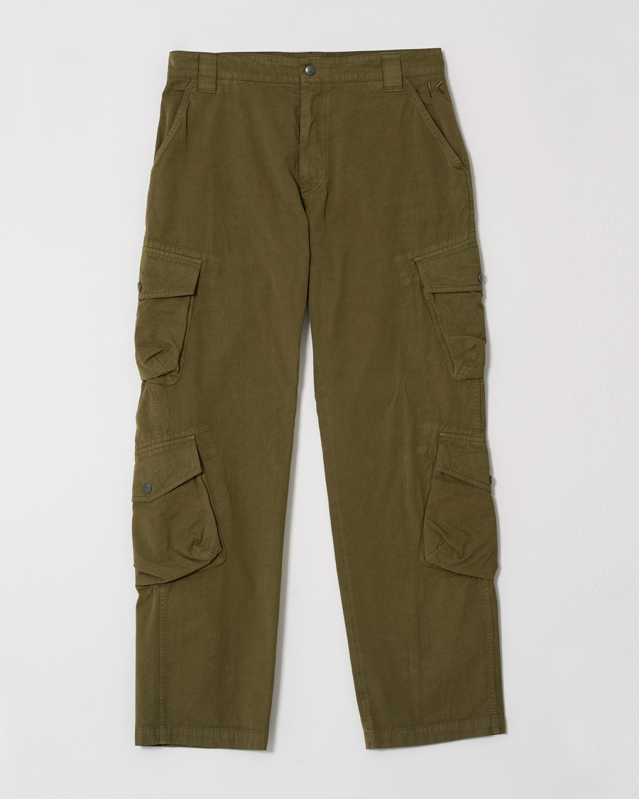 Uomini | Pantaloni | Pre-owned | KENZO Utilitarian Cargo Trousers Green W32