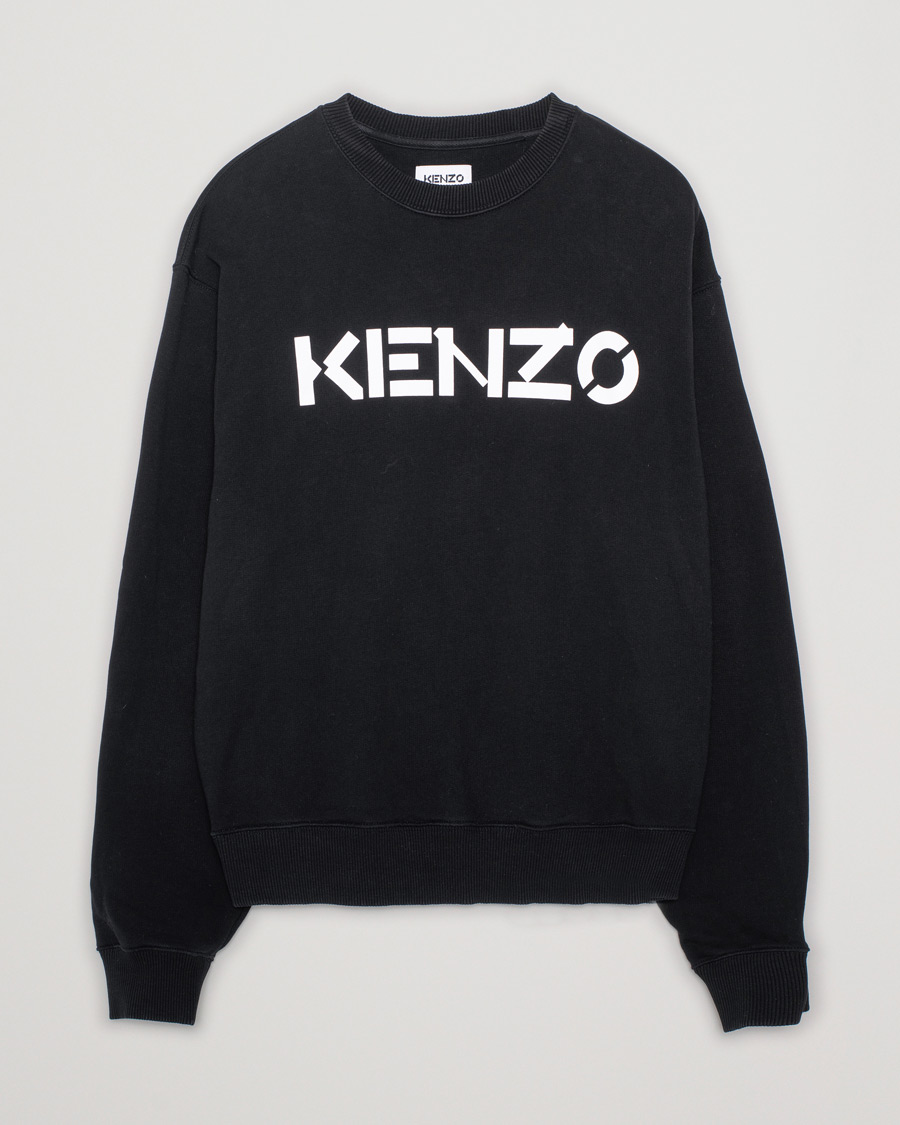 Uomini | Maglieria | Pre-owned | KENZO Logo Crew Neck Sweatshirt Black