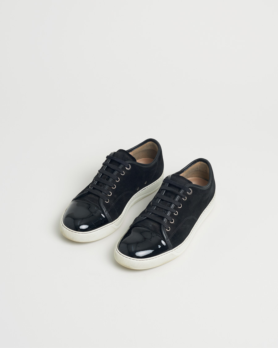 Uomini | Lanvin DBB1 Patent Cap Toe Sneaker Black | Pre-owned | Lanvin DBB1 Patent Cap Toe Sneaker Black
