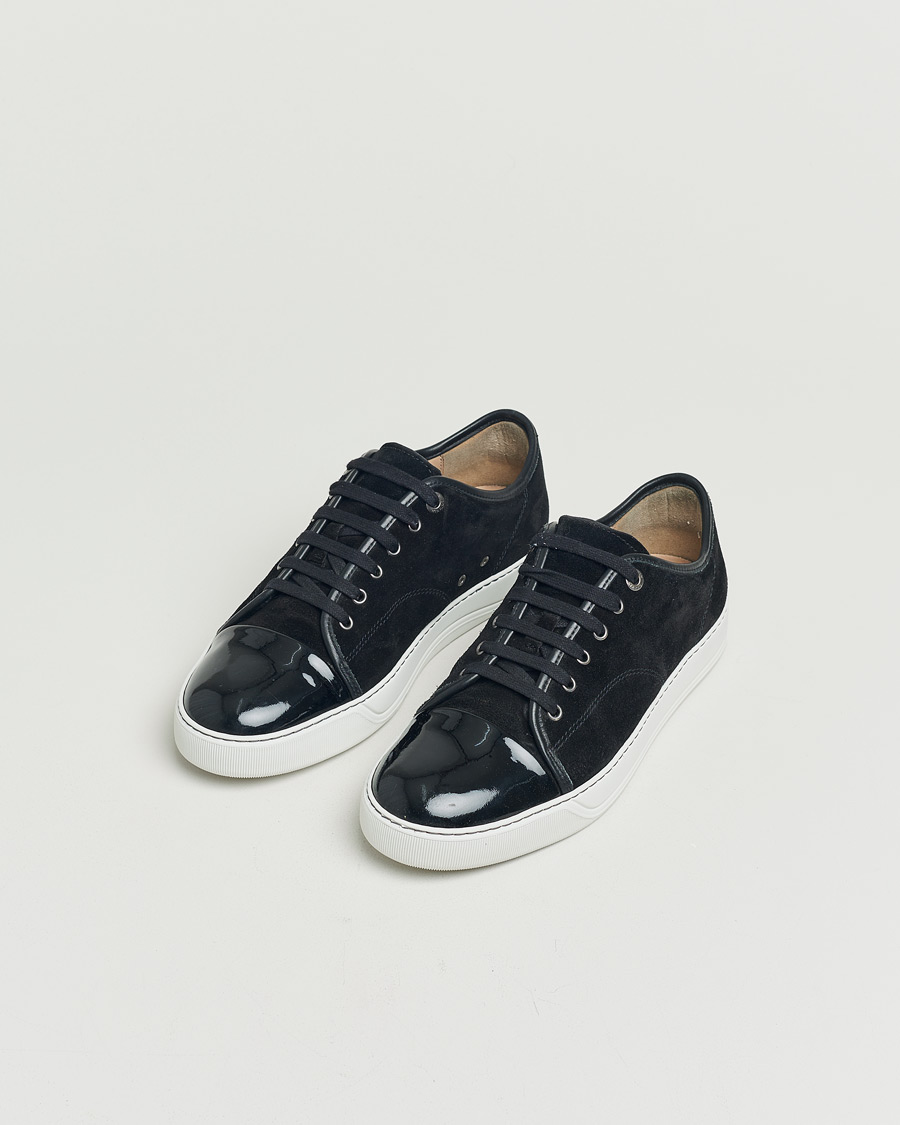 Uomini | Lanvin DBB1 Patent Cap Toe Sneaker Black | Pre-owned | Lanvin DBB1 Patent Cap Toe Sneaker Black