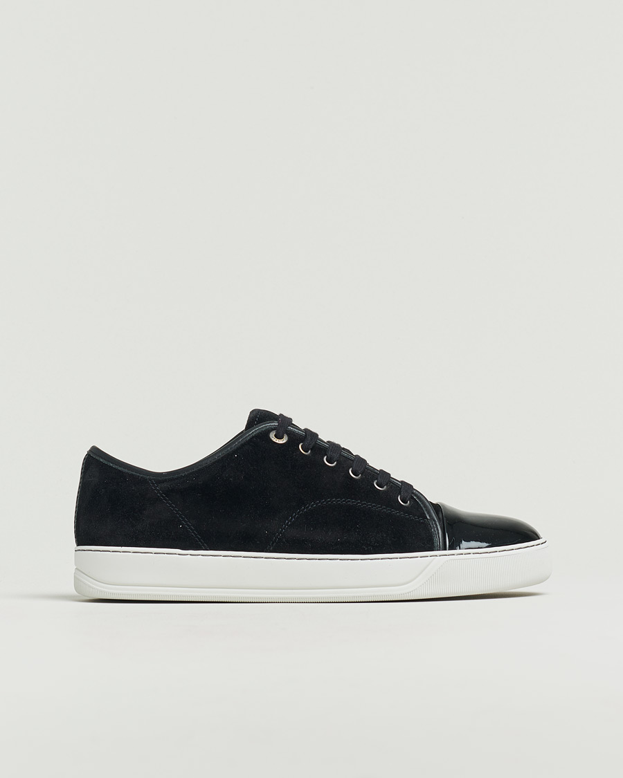 Uomini | Lanvin DBB1 Patent Cap Toe Sneaker Black | Pre-owned | Lanvin DBB1 Patent Cap Toe Sneaker Black