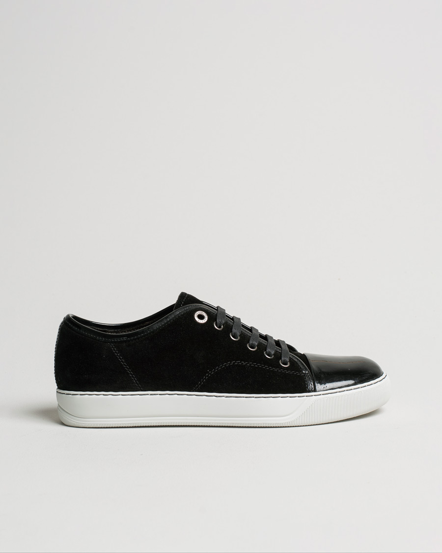 Uomini | Lanvin Patent Cap Toe Sneaker Black | Pre-owned | Lanvin Patent Cap Toe Sneaker Black