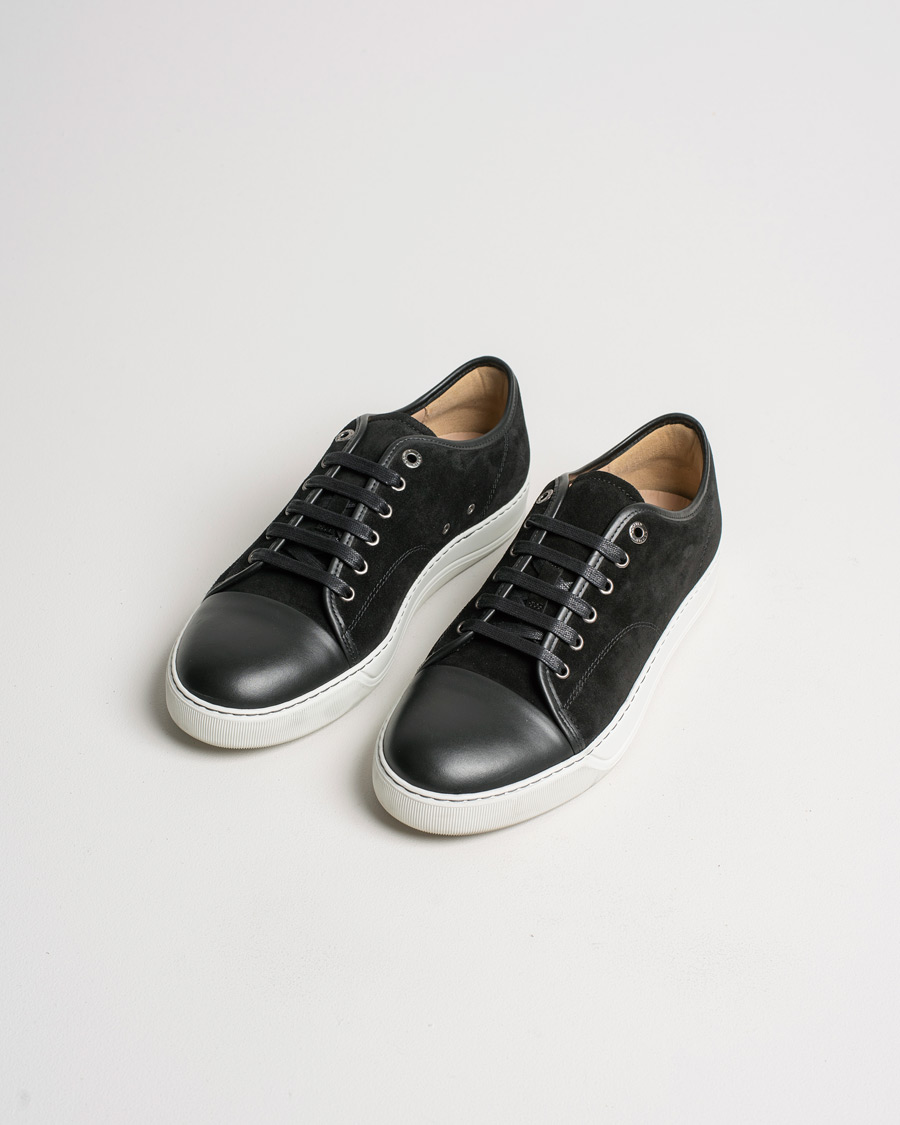 Uomini | Lanvin Nappa Cap Toe Sneaker Black | Pre-owned | Lanvin Nappa Cap Toe Sneaker Black