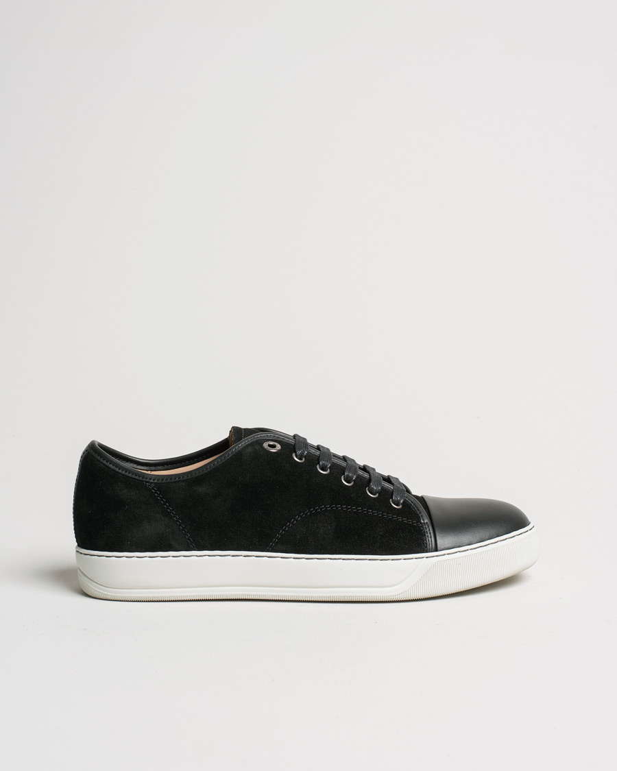 Uomini | Lanvin Nappa Cap Toe Sneaker Black | Pre-owned | Lanvin Nappa Cap Toe Sneaker Black