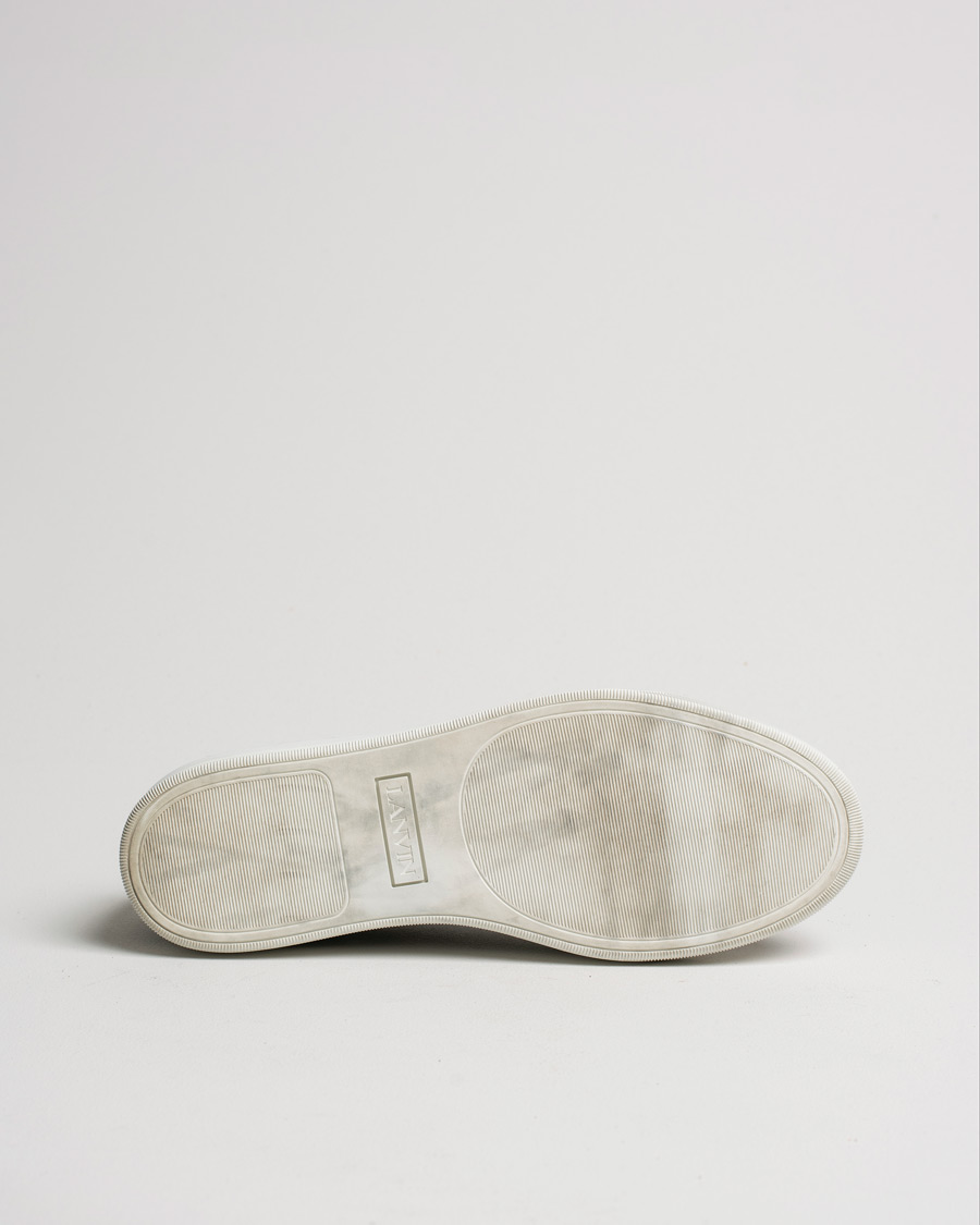 Uomini | Lanvin Nappa Cap Toe Sneaker Black | Pre-owned | Lanvin Nappa Cap Toe Sneaker Black