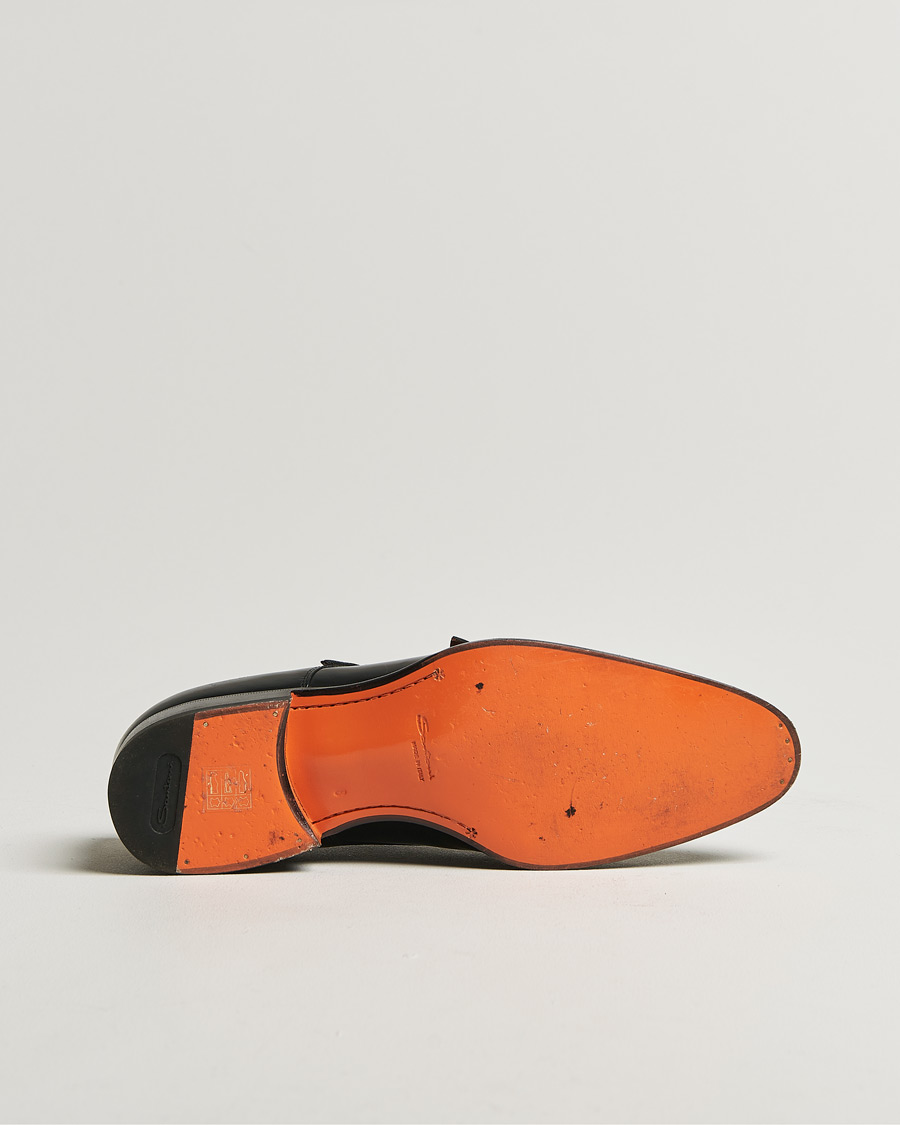 Uomini | Santoni Blake Double Monk Black Calf | Pre-owned | Santoni Blake Double Monk Black Calf
