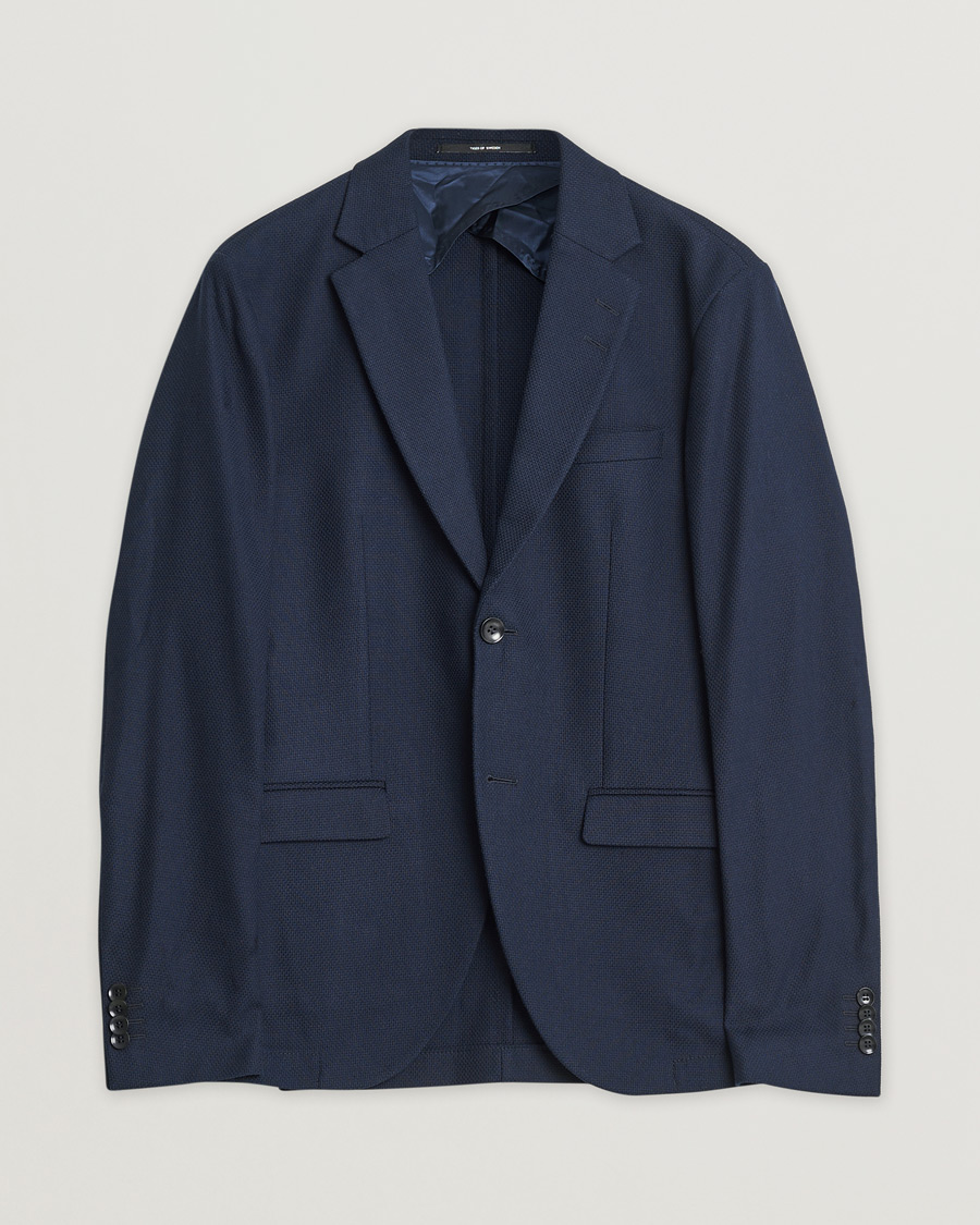 Uomini | Tiger of Sweden Lamonte Cotton Blazer Navy 46 | Pre-owned | Tiger of Sweden Lamonte Cotton Blazer Navy 46