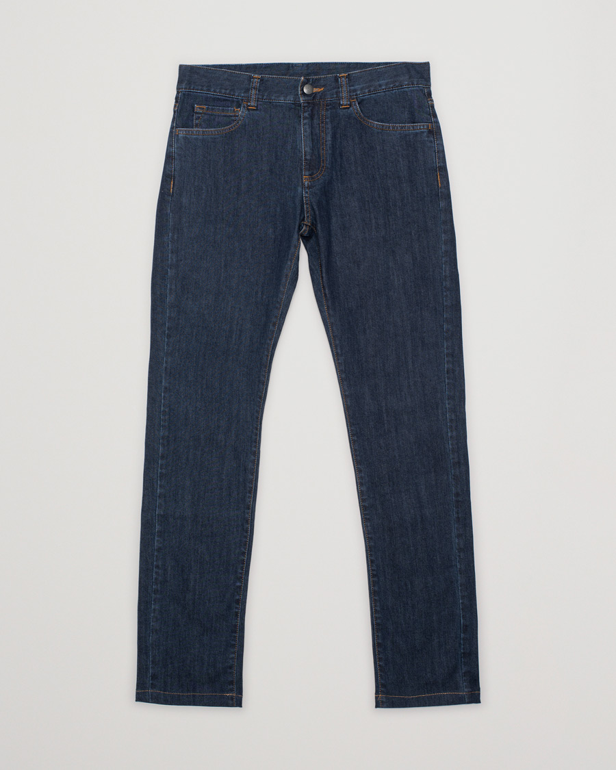 Uomini | Jeans | Pre-owned | Canali Slim Fit Stretch Jeans Dark Blue Wash