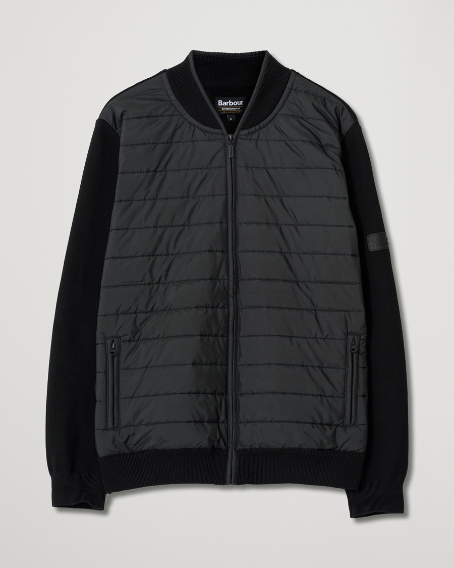 Uomini | Maglieria | Pre-owned | Barbour International Baffle Zip Through Sweater Black