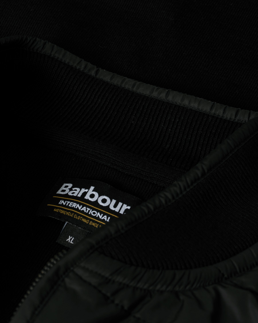 Uomini | Maglieria | Pre-owned | Barbour International Baffle Zip Through Sweater Black