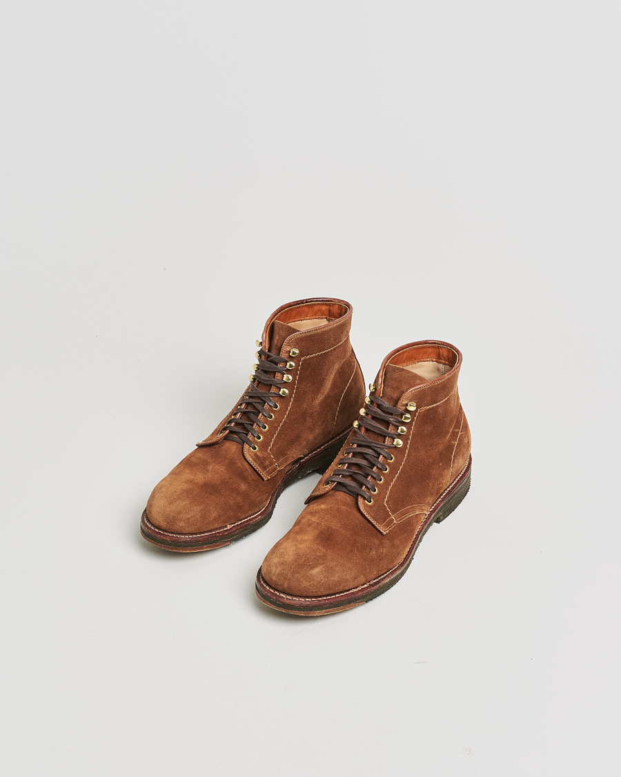 Uomini | Scarpe Pre-owned | Pre-owned | Alden 46054H Plain Toe Boot Snuff Suede US8 - EU41,5
