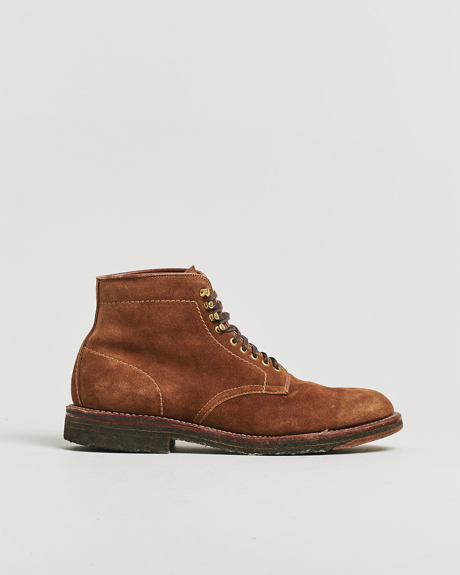 Uomini | Scarpe Pre-owned | Pre-owned | Alden 46054H Plain Toe Boot Snuff Suede US8 - EU41,5