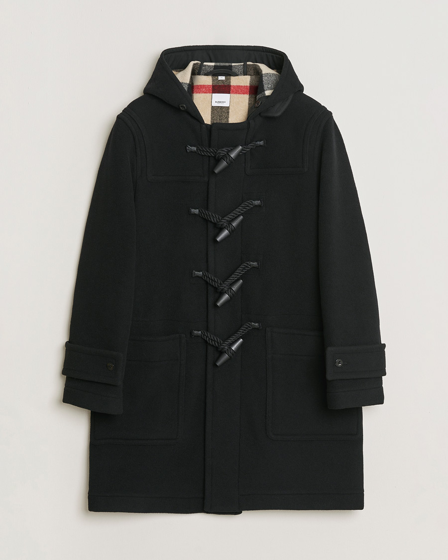 Uomini | Giacche Pre-owned | Pre-owned | Burberry Wool Duffle Coat Black 50