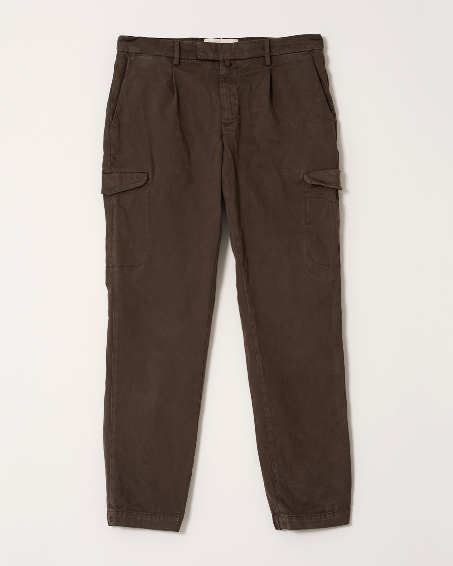 Uomini | Pantaloni | Pre-owned | Briglia 1949 Brushed Cotton Cargo Trousers Brown 46