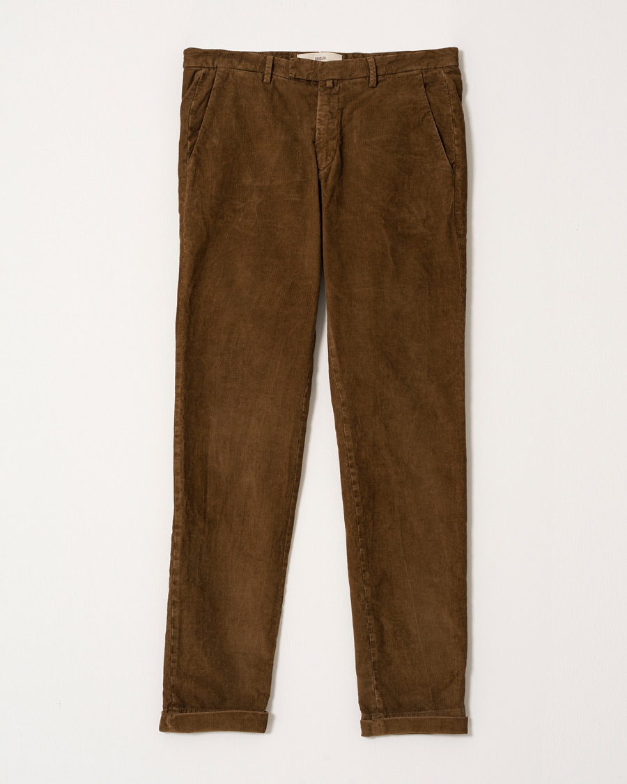 Uomini | Pantaloni | Pre-owned | Briglia 1949 Slim Fit Corduroy Trousers Light Brown 48