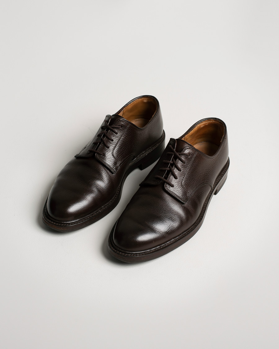 Uomini | Crockett & Jones x Tärnsjö Garveri Grasmere Country Grain Dainite Dark Brown | Pre-owned | Crockett & Jones x Tärnsjö Garveri Grasmere Country Grain Dainite Dark Brown