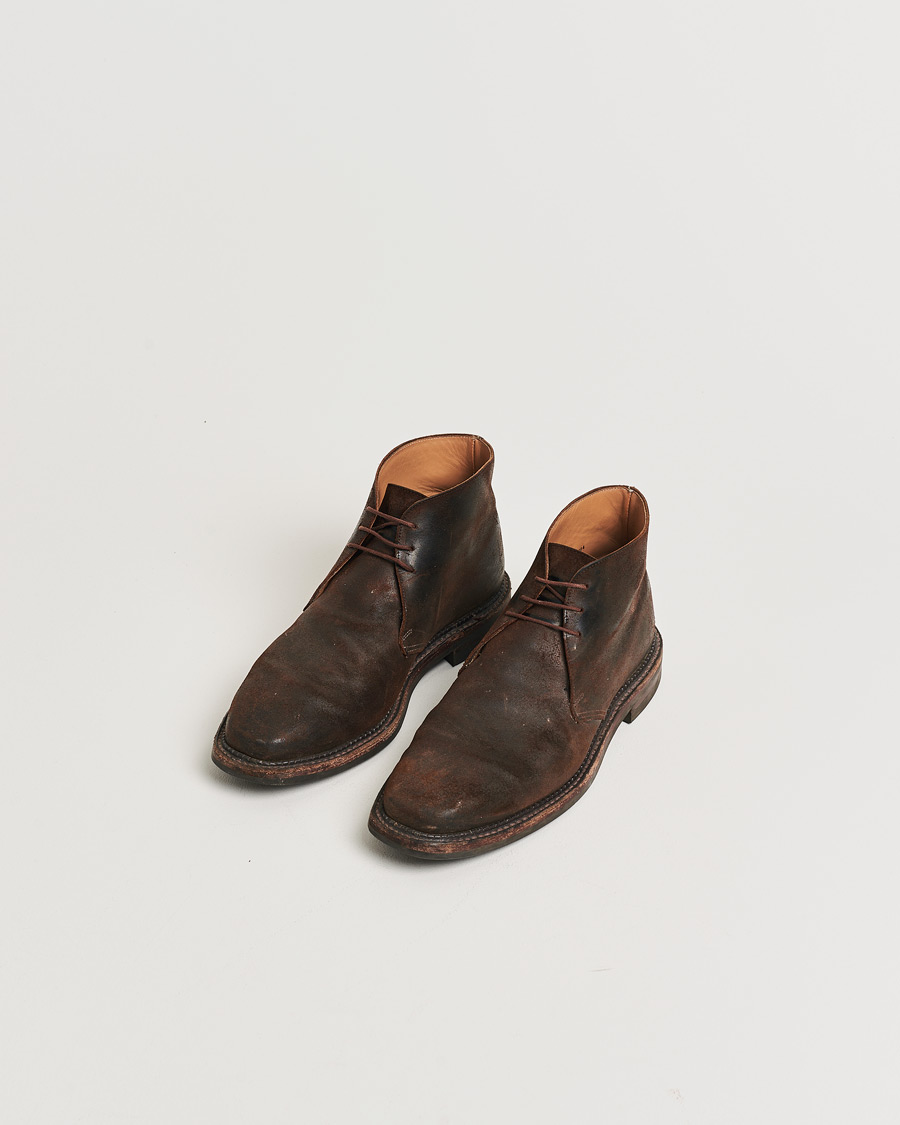 Uomini | Scarpe con cuciture Goodyear Pre-owned | Pre-owned | Crockett & Jones Molton Chukka Dk Brown Rough-Out Suede UK8 - EU42