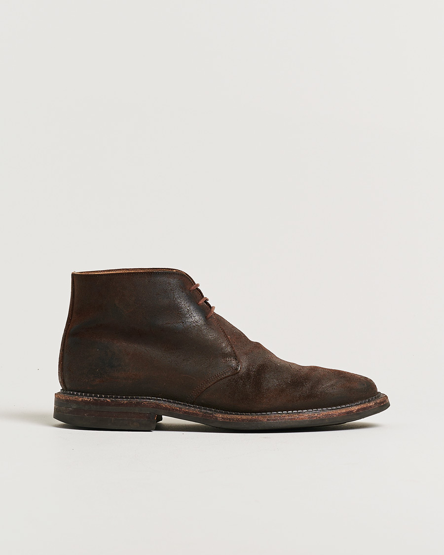 Uomini | Scarpe con cuciture Goodyear Pre-owned | Pre-owned | Crockett & Jones Molton Chukka Dk Brown Rough-Out Suede UK8 - EU42