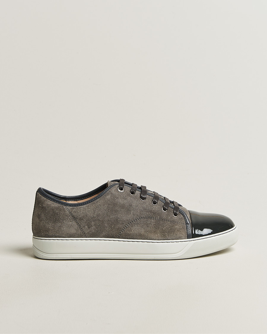 Uomini | Scarpe Pre-owned | Pre-owned | Lanvin DBB1 Patent Cap Toe Sneaker Dark Grey UK10 - EU44
