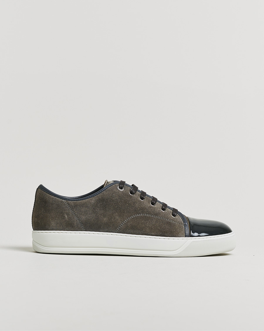 Uomini | Scarpe Pre-owned | Pre-owned | Lanvin DBB1 Patent Cap Toe Sneaker Dark Grey UK11 - EU45