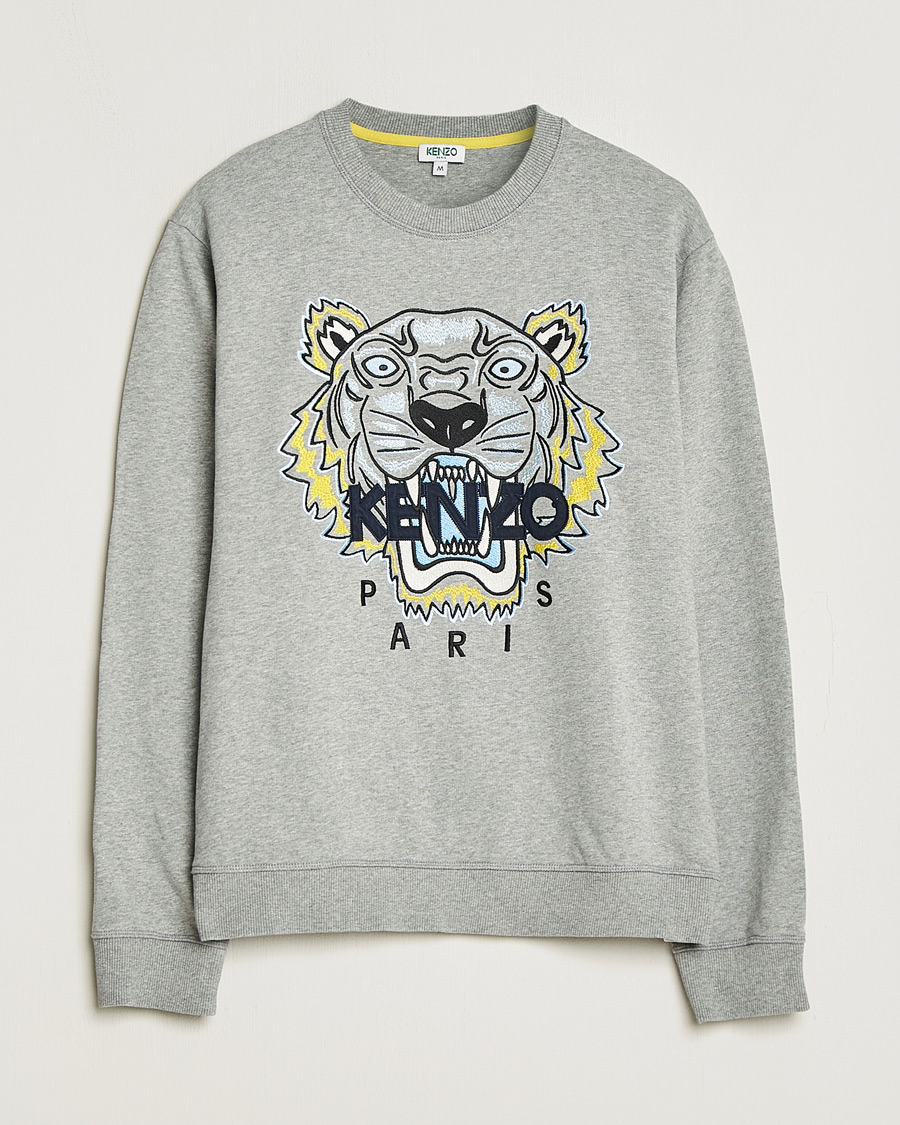 Uomini | Maglieria | Pre-owned | KENZO Tiger Crew Neck Sweatshirt Grey M