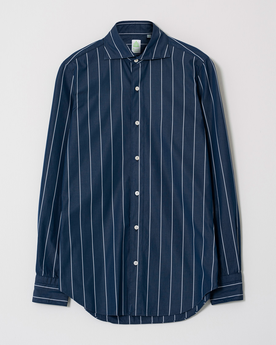 Uomini | Camicie | Pre-owned | Finamore Napoli Tokyo Vintage Cotton Shirt Navy 39 - M