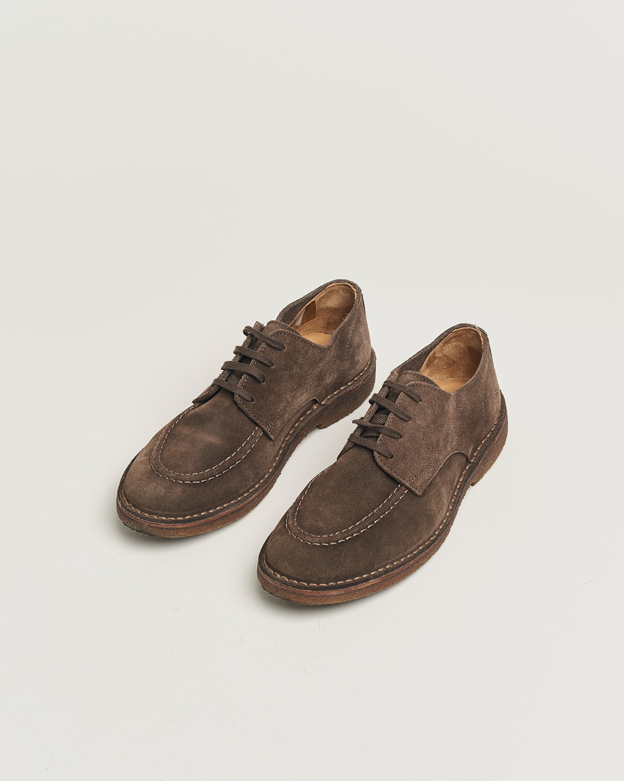 Uomini | Drake's Chard Derby Dark Brown Suede 43 | Pre-owned | Drake's Chard Derby Dark Brown Suede 43