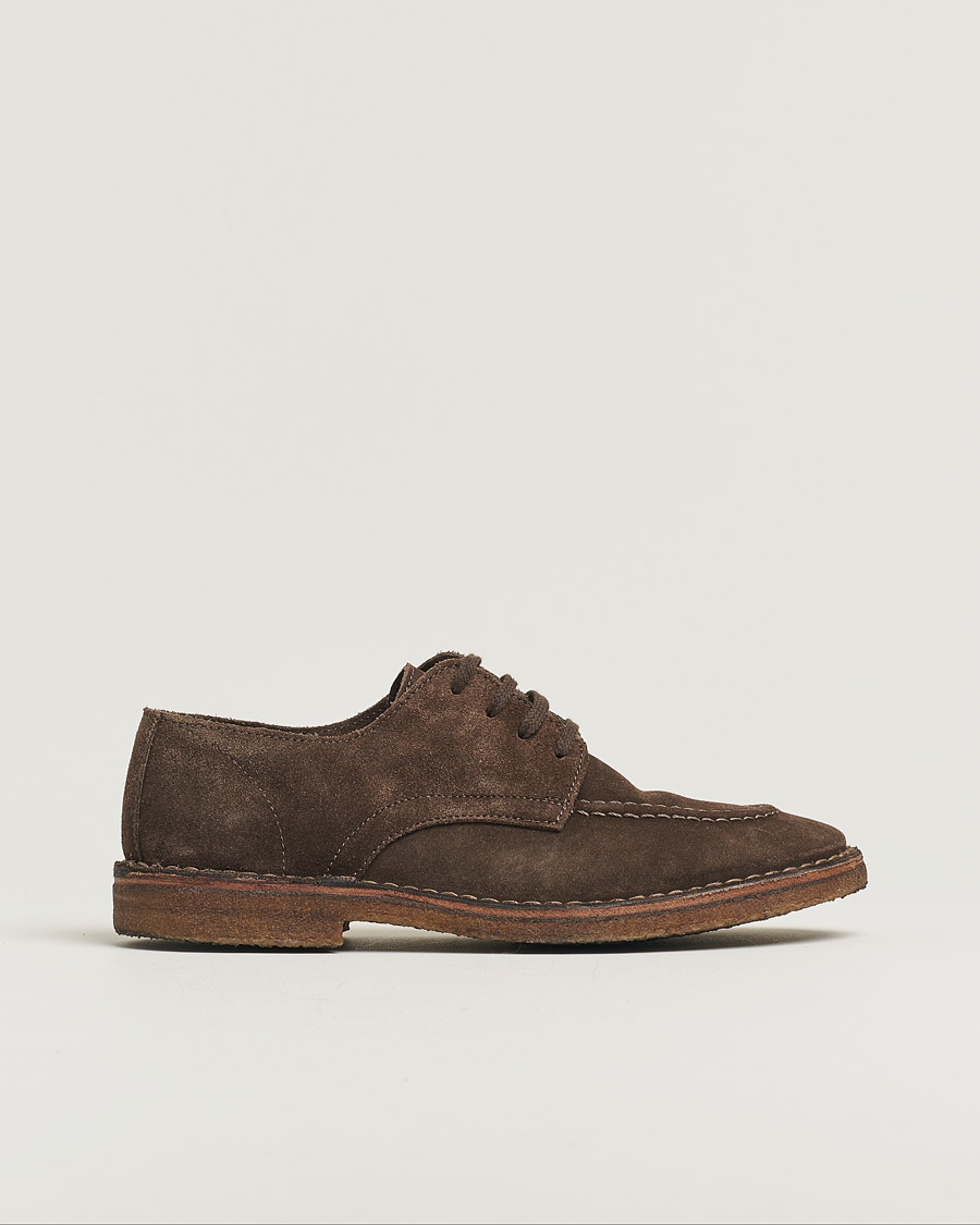 Uomini | Drake's Chard Derby Dark Brown Suede 43 | Pre-owned | Drake's Chard Derby Dark Brown Suede 43