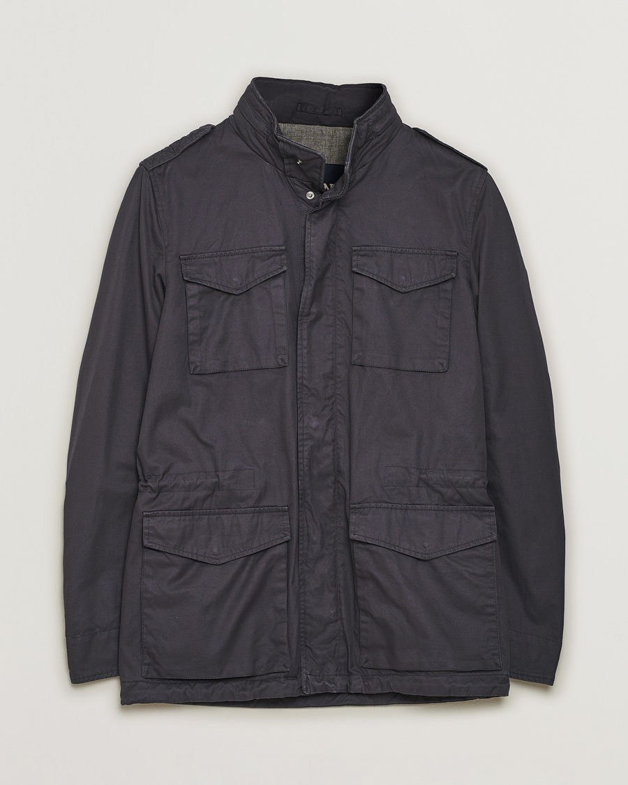 Uomini | Giacche | Pre-owned | Herno Cotton Field Jacket Navy