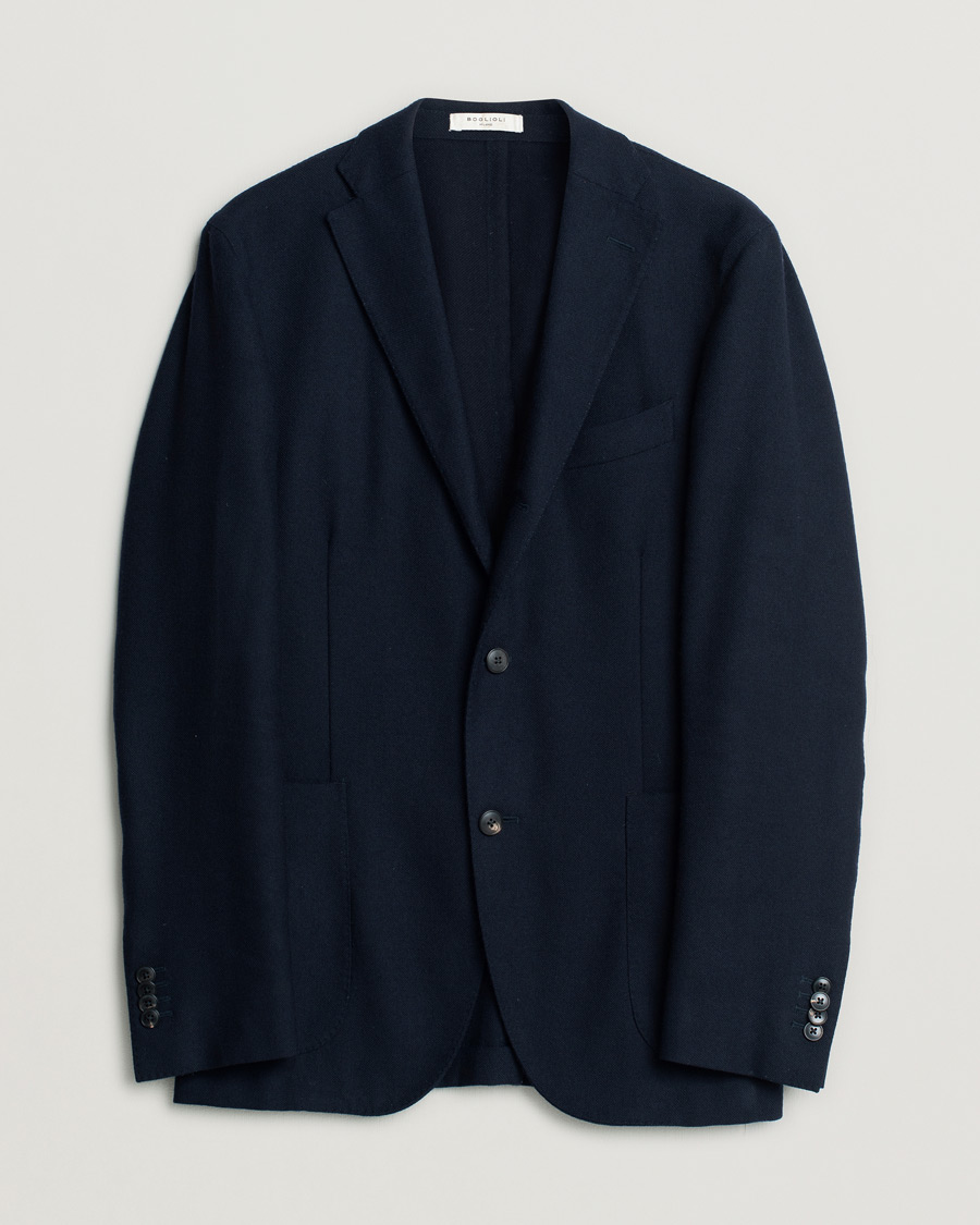 Uomini | Blazers | Pre-owned | Boglioli K Jacket Wool Hopsack Blazer Navy