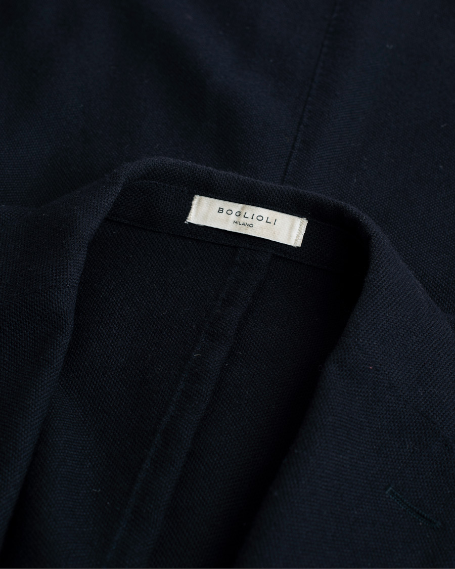 Uomini | Blazers | Pre-owned | Boglioli K Jacket Wool Hopsack Blazer Navy