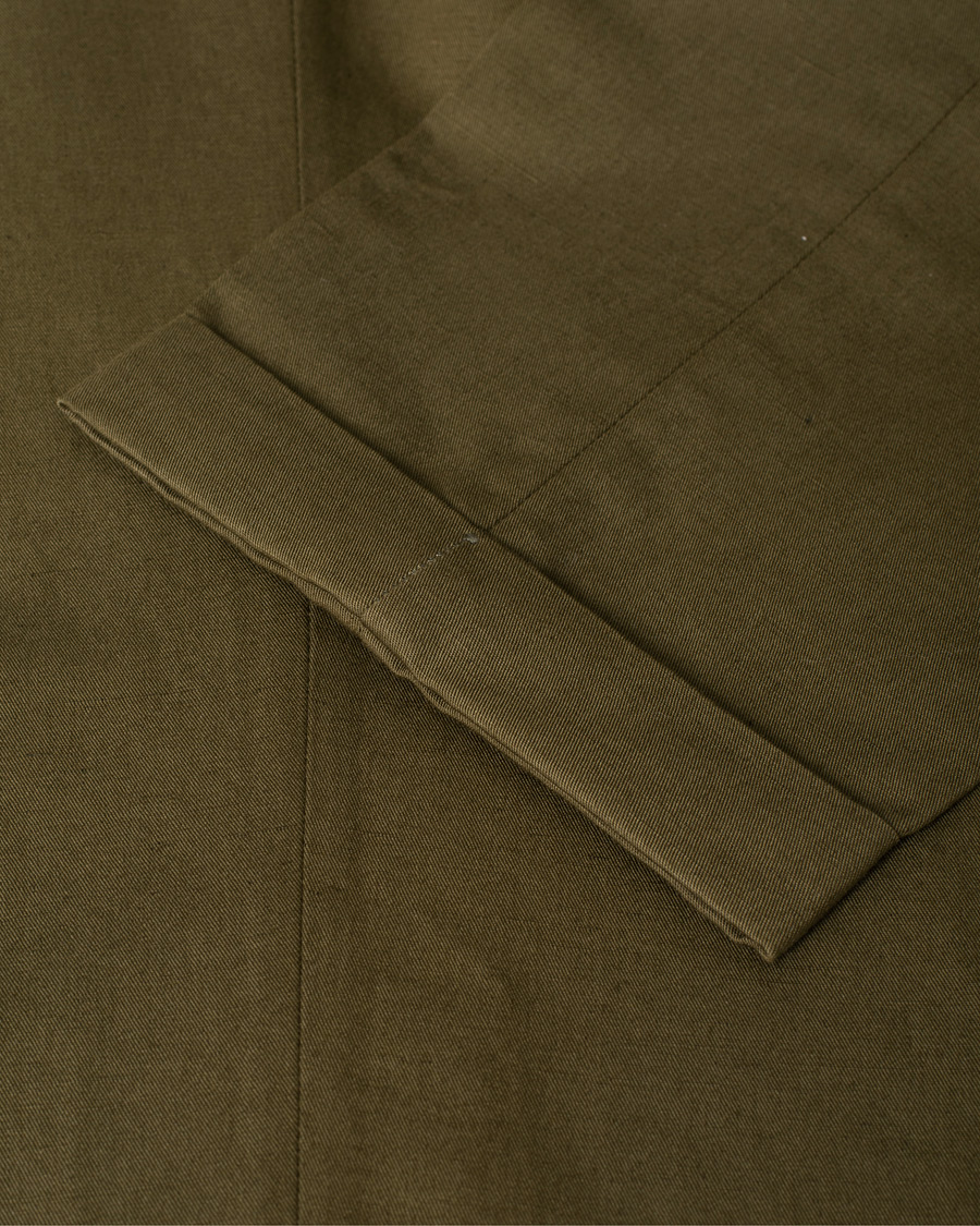 Uomini | Pantaloni | Pre-owned | Briglia 1949 Easy Fit Pleated Linen/Cotton Trousers Olive