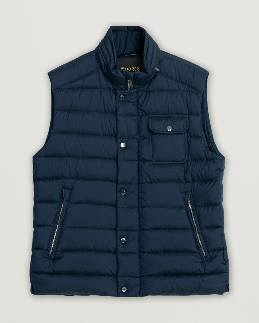 Uomini | Giacche | Pre-owned | MooRER Morfeo Down Vest Navy 52
