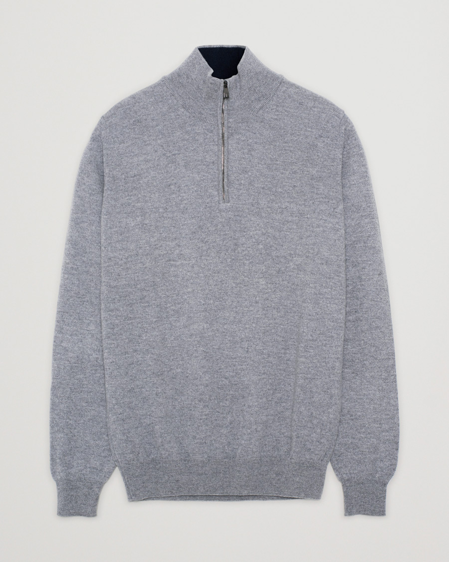 Uomini | Maglieria | Pre-owned | Corneliani Virgin Wool/Cashemere Half Zip Grey 46