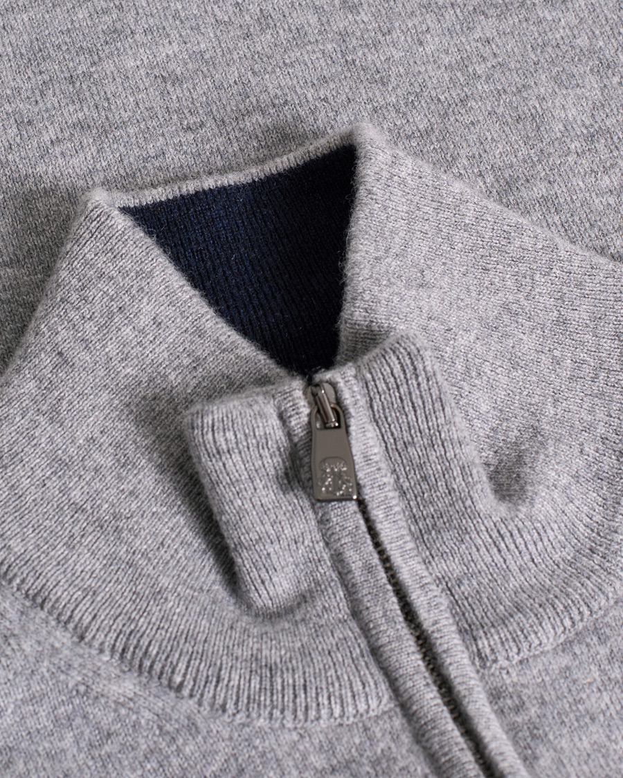 Uomini | Maglieria | Pre-owned | Corneliani Virgin Wool/Cashemere Half Zip Grey 46