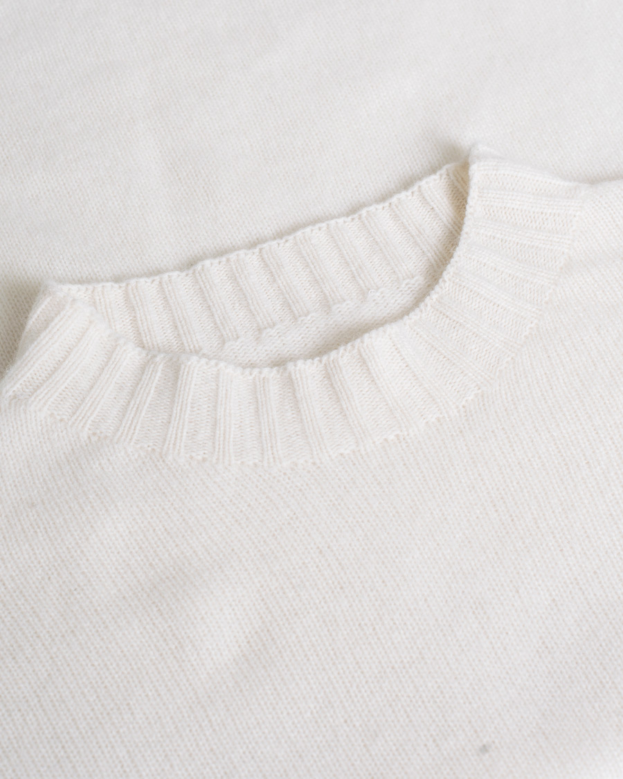 Uomini | Maglieria | Pre-owned | Altea Wool/Cashmere Crew Neck Sweater Latte