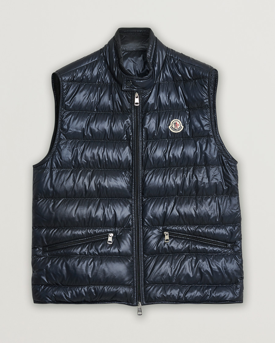 Uomini | Moncler Gui Vest Navy | Pre-owned | Moncler Gui Vest Navy