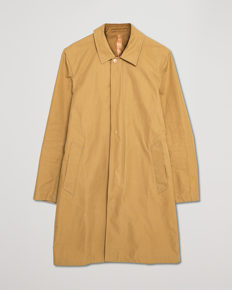 Uomini | Giacche | Pre-owned | Private White V.C. Unlined Cotton Ventile Mac Coat 3.0 Mustard