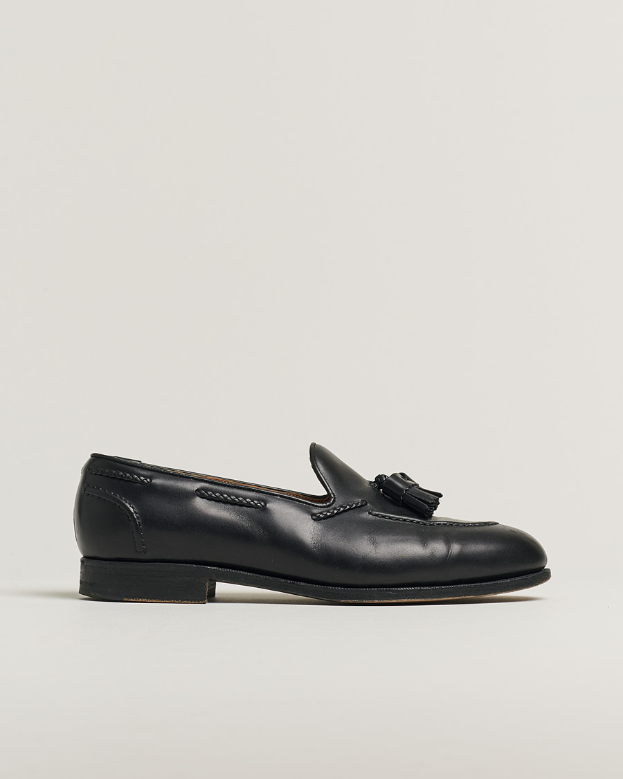 Uomini | Edward Green Belgravia Tassel Loafer Black Calf | Pre-owned | Edward Green Belgravia Tassel Loafer Black Calf