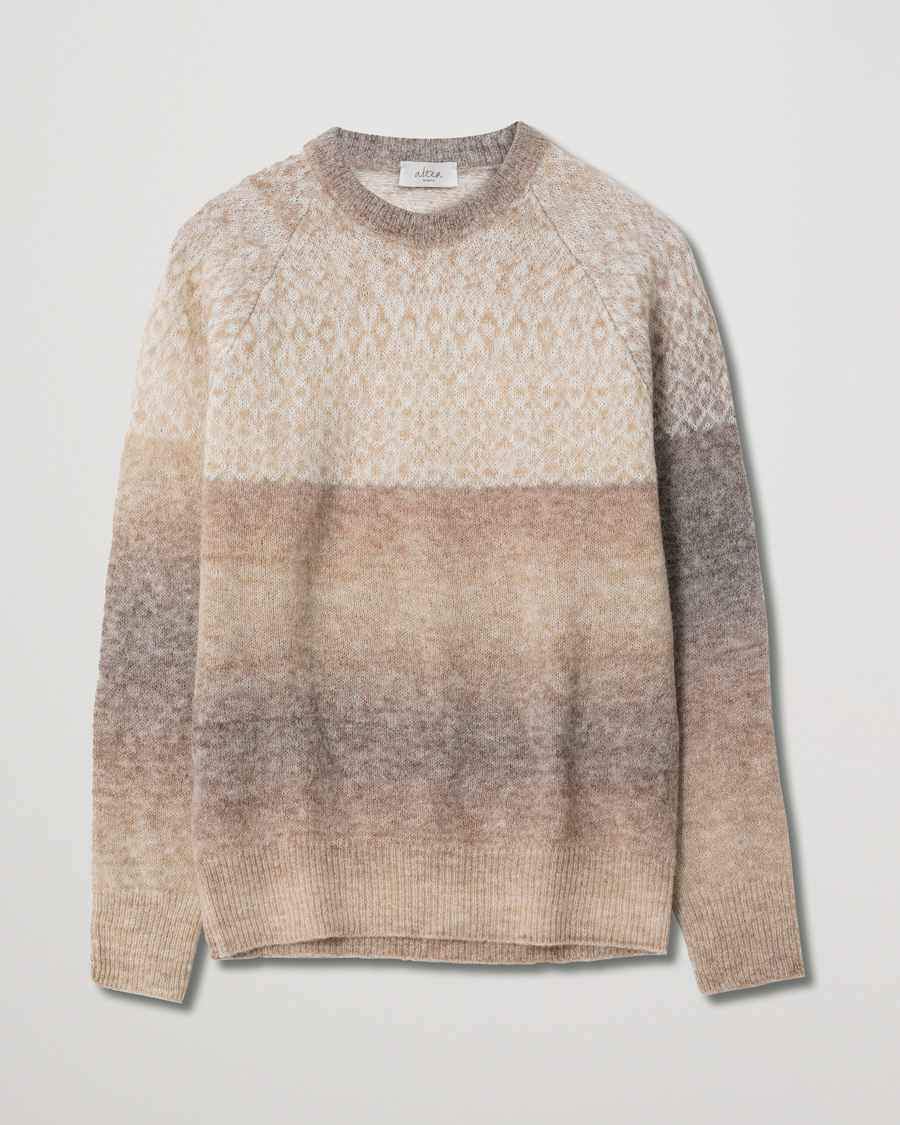 Uomini | Maglieria | Pre-owned | Altea Norwegian Jacquard Alpaca Sweater Beige