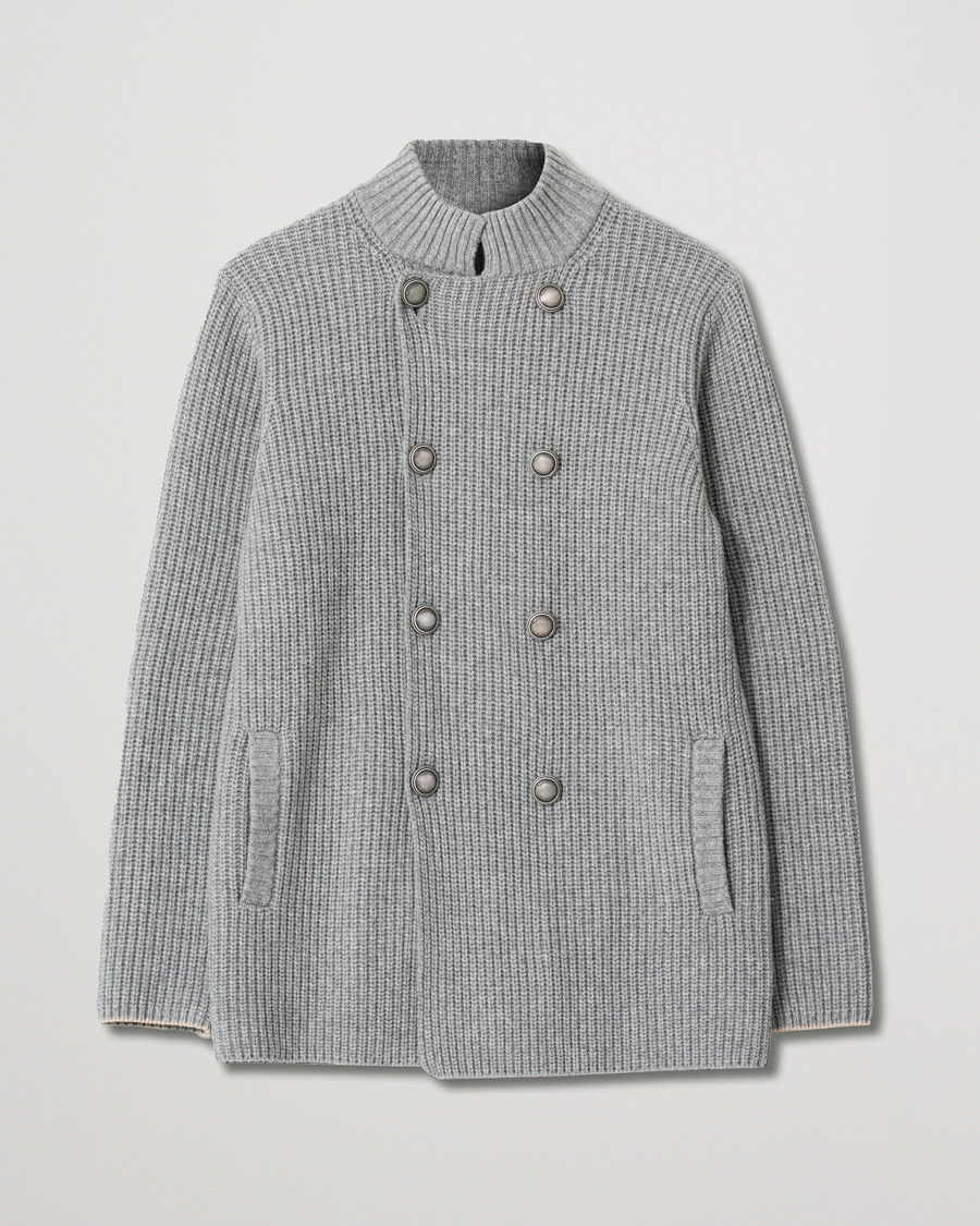 Uomini | Maglieria | Pre-owned | Brunello Cucinelli Double Breasted Cashmere Cardigan Jacket Grey Melange