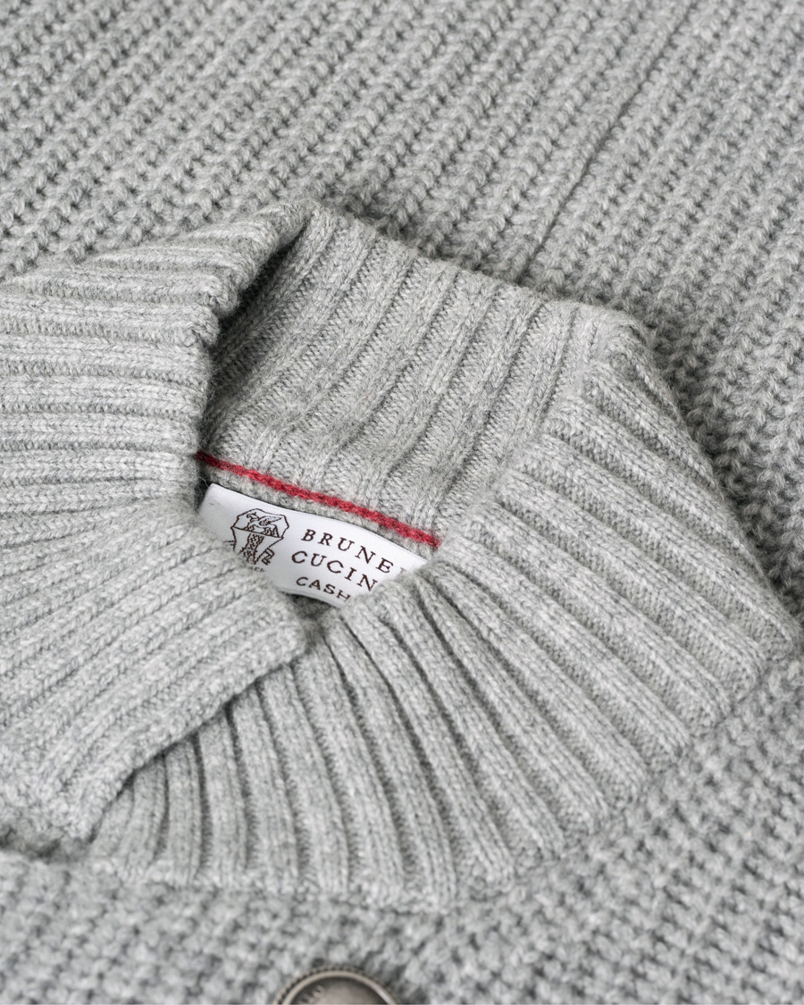 Uomini | Maglieria | Pre-owned | Brunello Cucinelli Double Breasted Cashmere Cardigan Jacket Grey Melange