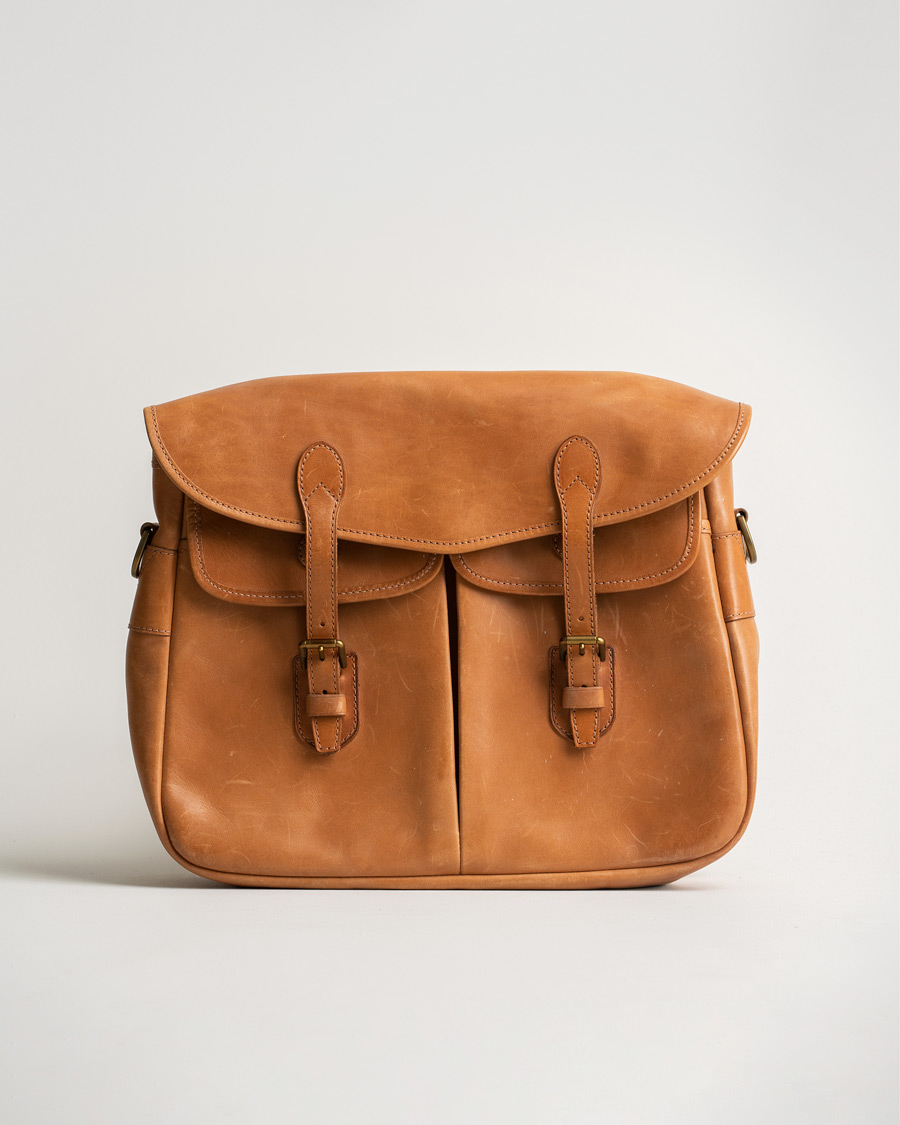 Uomini | Polo Ralph Lauren Leather Duffle Bag Natural | Pre-owned | Polo Ralph Lauren Leather Duffle Bag Natural