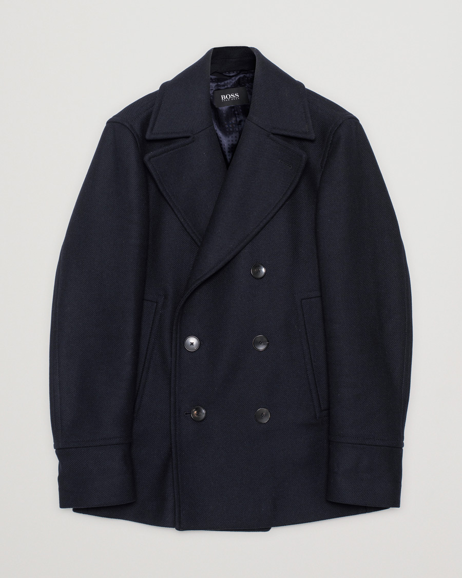 Uomini | Giacche | Pre-owned | BOSS Hyde Peacoat Dark Blue