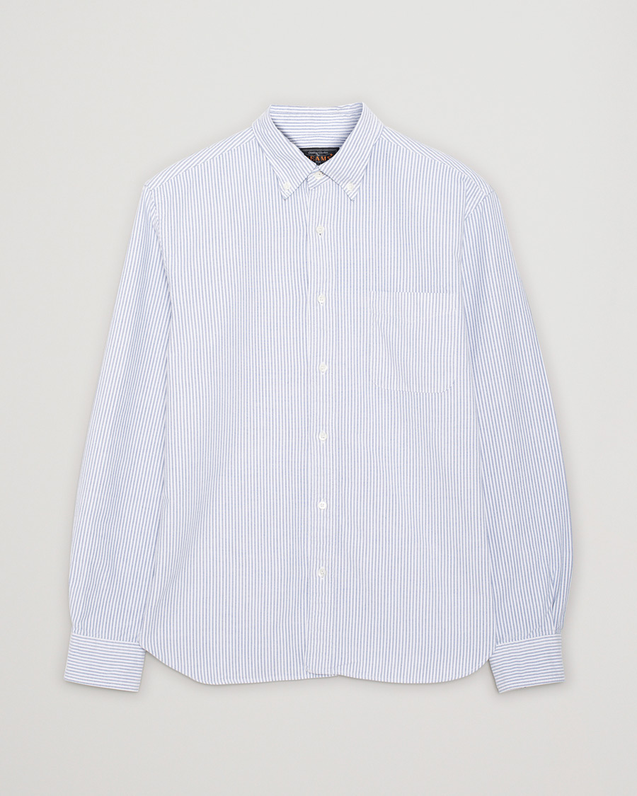 Uomini | Camicie | Pre-owned | BEAMS PLUS Oxford Button Down Shirt Blue Stripe
