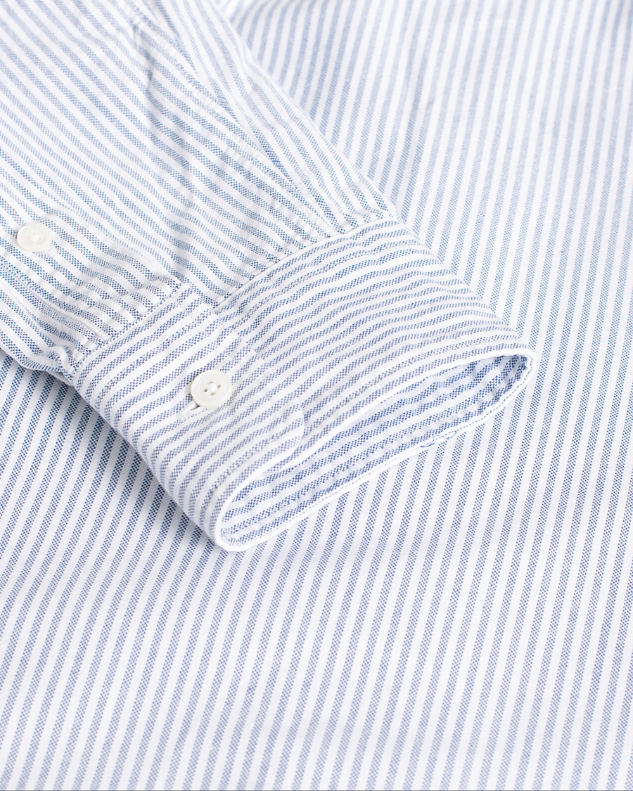 Uomini | Camicie | Pre-owned | BEAMS PLUS Oxford Button Down Shirt Blue Stripe