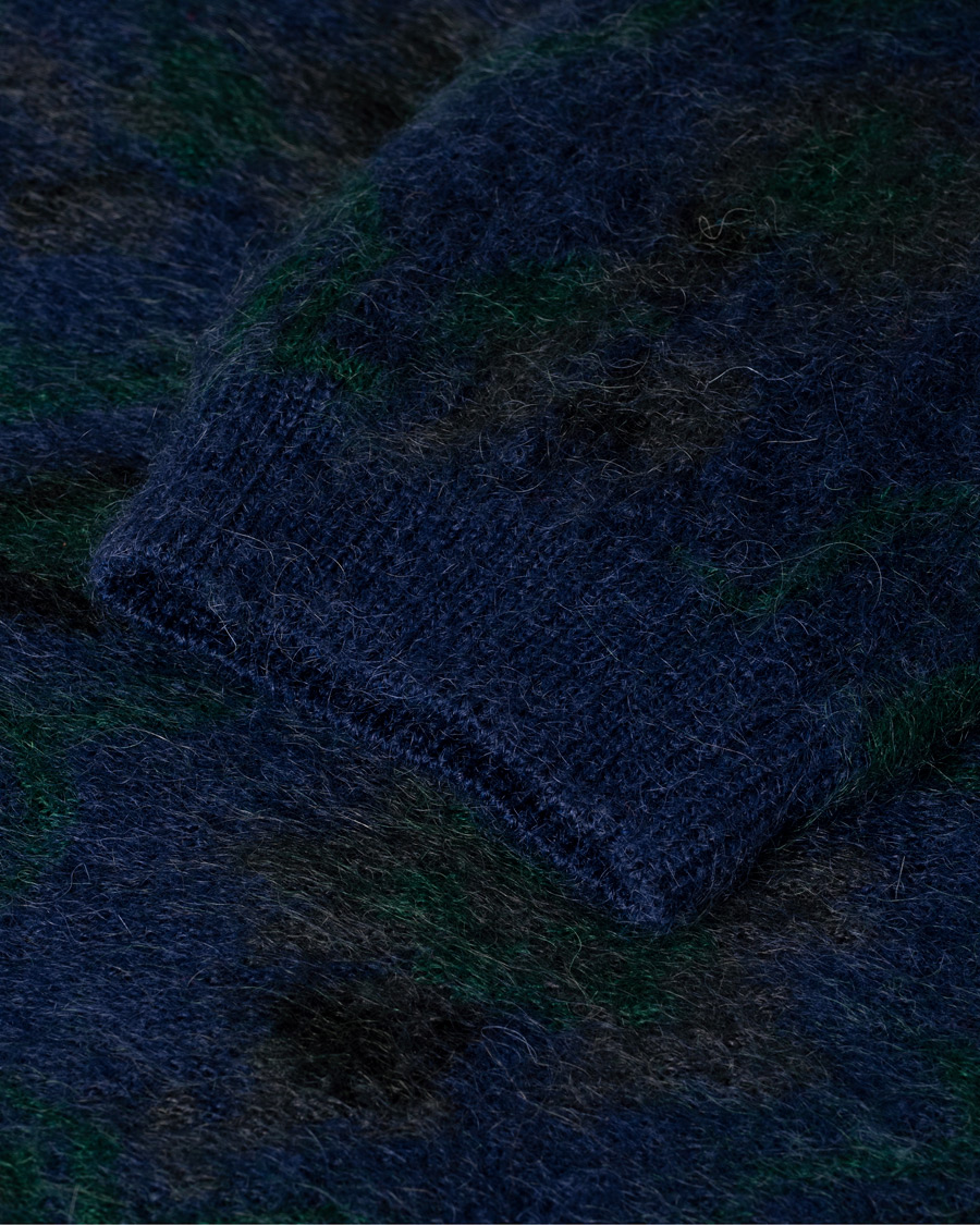 Uomini | Maglieria | Pre-owned | BEAMS PLUS Botanical Jacquard Cardigan Navy