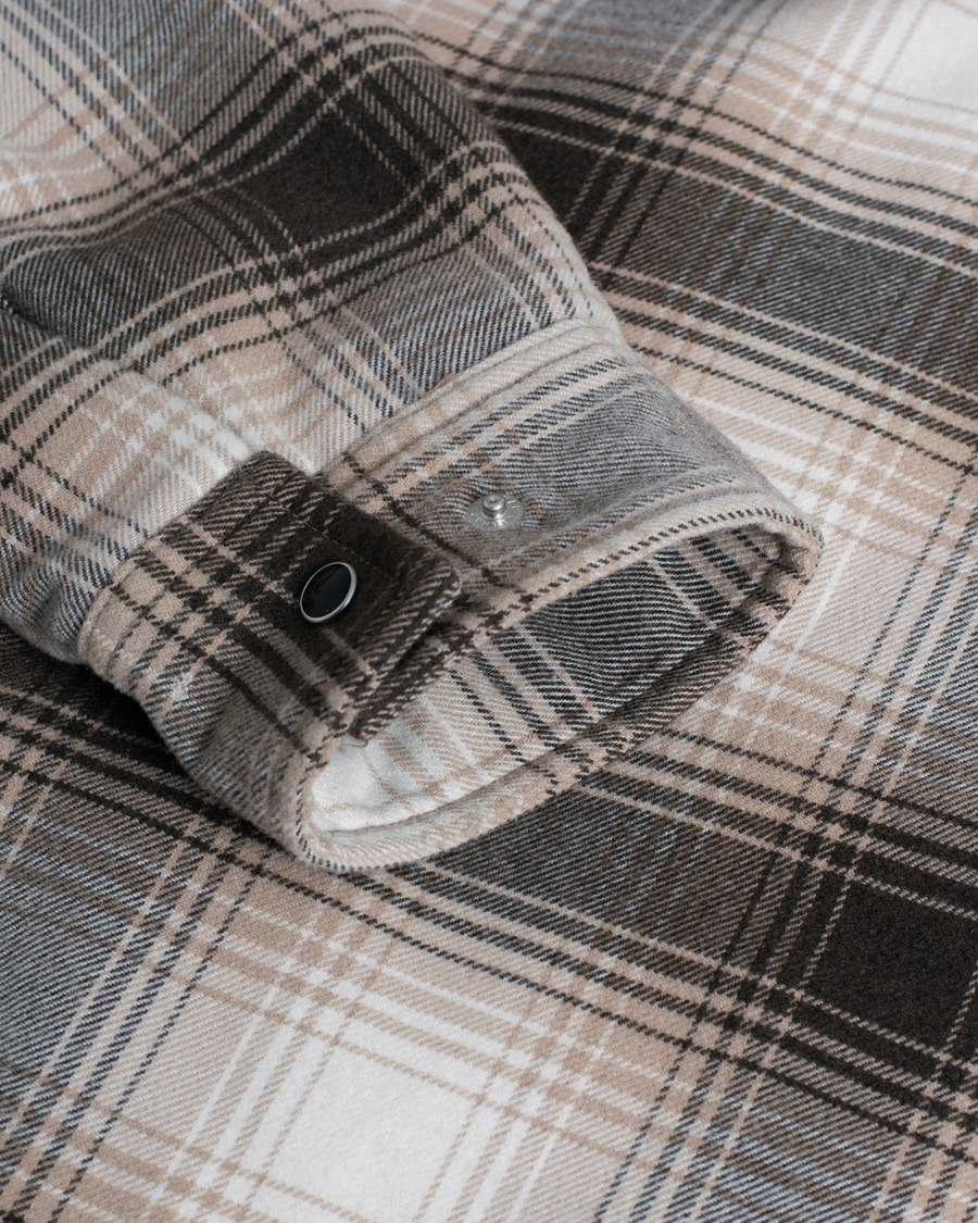 Uomini | Giacche | Pre-owned | BEAMS PLUS Quilted Open Collar Jacket Brown Check